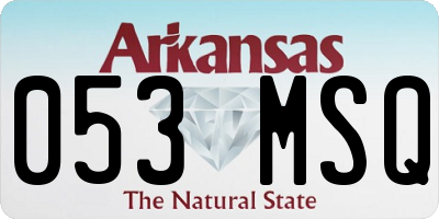 AR license plate 053MSQ