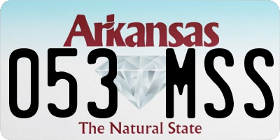 AR license plate 053MSS