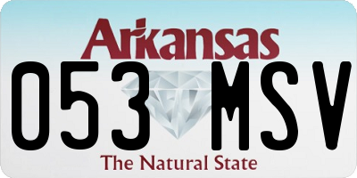 AR license plate 053MSV