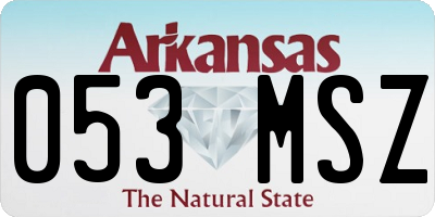 AR license plate 053MSZ