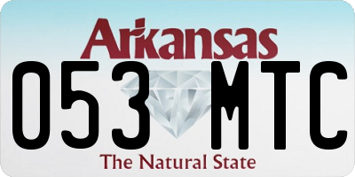 AR license plate 053MTC
