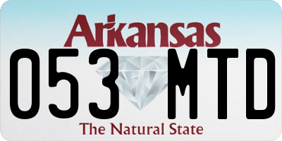 AR license plate 053MTD