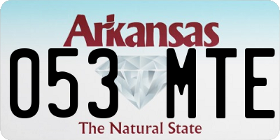 AR license plate 053MTE