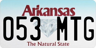 AR license plate 053MTG