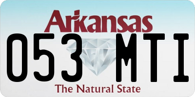 AR license plate 053MTI