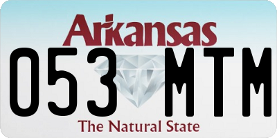 AR license plate 053MTM