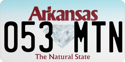 AR license plate 053MTN
