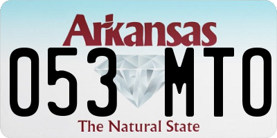 AR license plate 053MTO