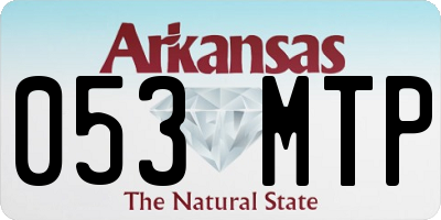 AR license plate 053MTP