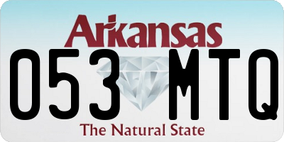 AR license plate 053MTQ