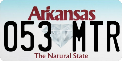 AR license plate 053MTR