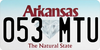 AR license plate 053MTU