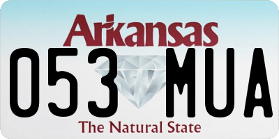 AR license plate 053MUA