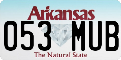 AR license plate 053MUB