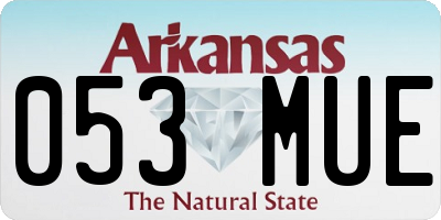 AR license plate 053MUE