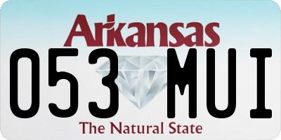 AR license plate 053MUI