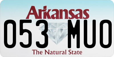 AR license plate 053MUO
