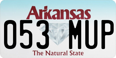 AR license plate 053MUP