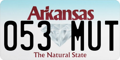AR license plate 053MUT
