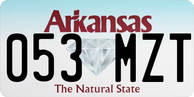 AR license plate 053MZT