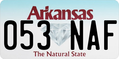 AR license plate 053NAF