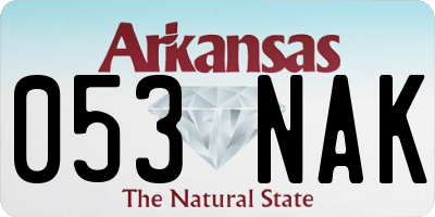 AR license plate 053NAK