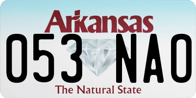 AR license plate 053NAO