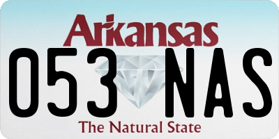AR license plate 053NAS