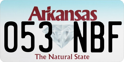 AR license plate 053NBF