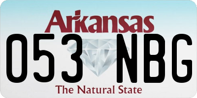 AR license plate 053NBG