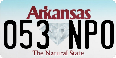 AR license plate 053NPO