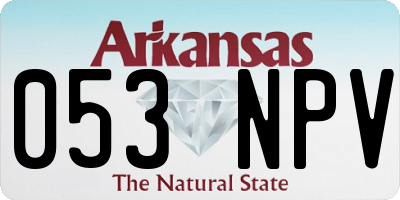 AR license plate 053NPV