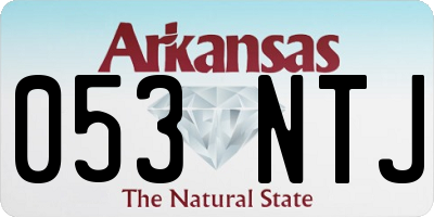 AR license plate 053NTJ