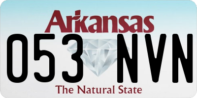 AR license plate 053NVN
