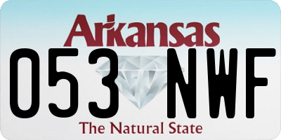 AR license plate 053NWF