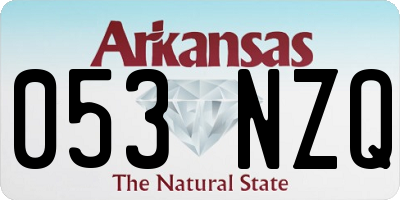 AR license plate 053NZQ