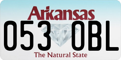 AR license plate 053OBL