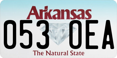 AR license plate 053OEA