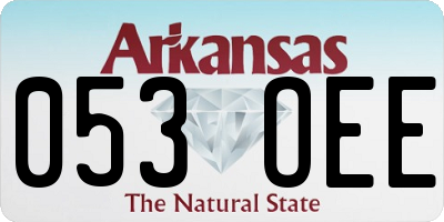 AR license plate 053OEE