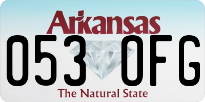 AR license plate 053OFG