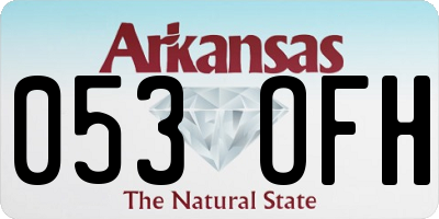 AR license plate 053OFH
