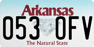 AR license plate 053OFV