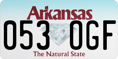AR license plate 053OGF