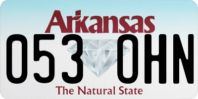 AR license plate 053OHN