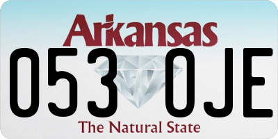 AR license plate 053OJE