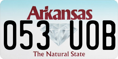AR license plate 053UOB