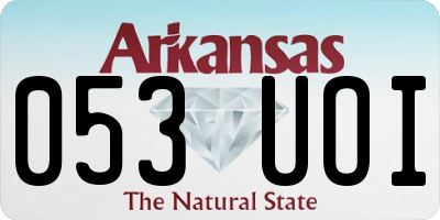 AR license plate 053UOI