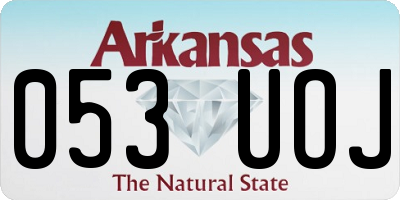 AR license plate 053UOJ