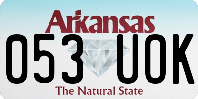 AR license plate 053UOK