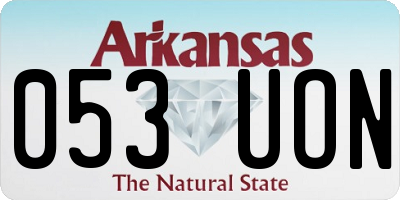 AR license plate 053UON